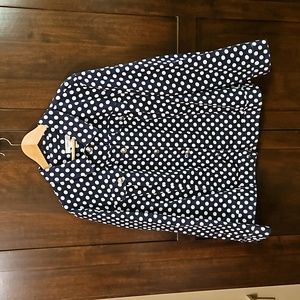 CJ Banks navy/white polka dot jacket, 2x